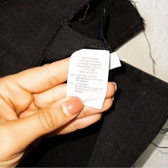 NWT Madewell Black Stretch Denim Straight Step Hem Edition Mini-Skirt Size 27 - Picture 8 of 10